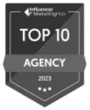 Influencer Marketing Hub Top 10 Agency 2023 badge