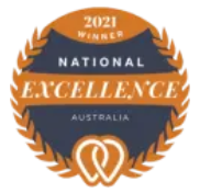 Upwork National Excellence Australia 2021 winner badge