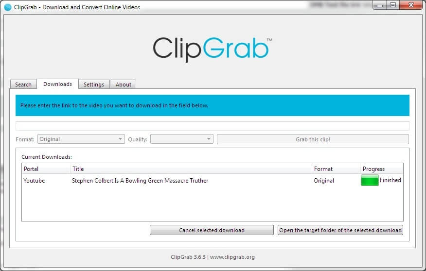 ClipGrab - best youtube downloader For Windows & Mac