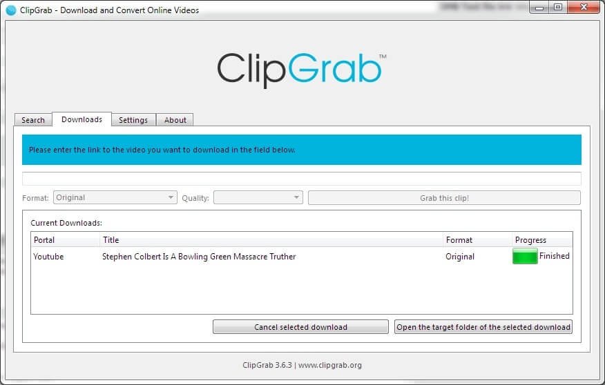 ClipGrab - best youtube downloader For Windows & Mac